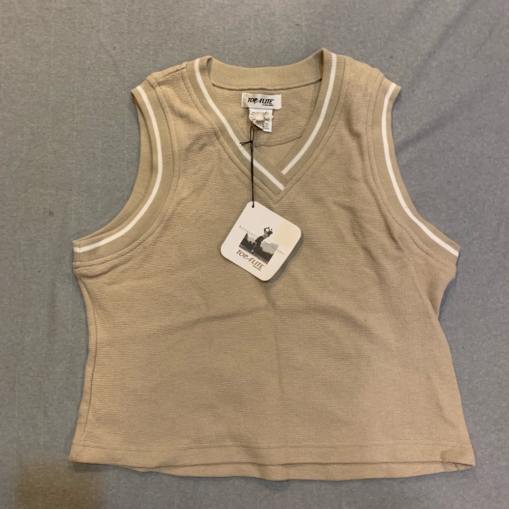 Unisex Pullover Beige Top Flite Golf Vest